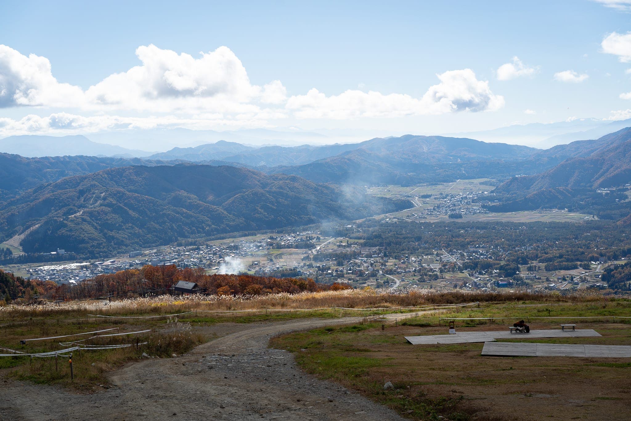 見下ろす白馬村